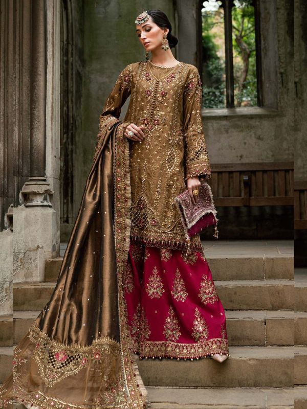 Embroidered Silk 3 Piece