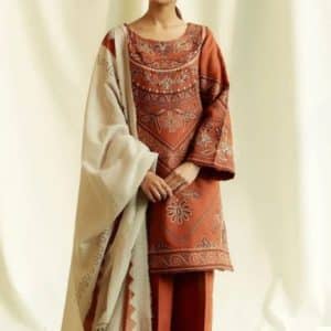 Zara Shahjahan Embroidered Lawn