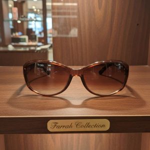 Brown Oval Gradient Sunglasses