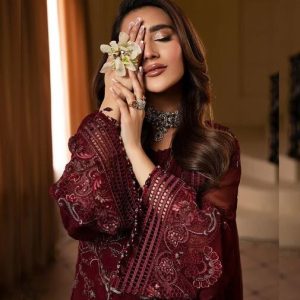 Aneela's Embroidered Unstitched Lawn