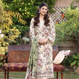 Aneela's Embroidered Fabric Lawn Unstitched