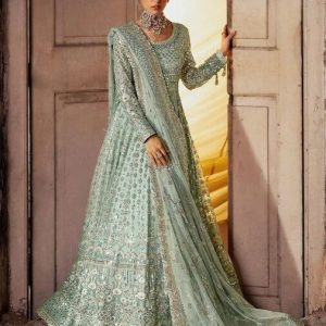Asim Jofa Embroidered Unstitched Net Frok