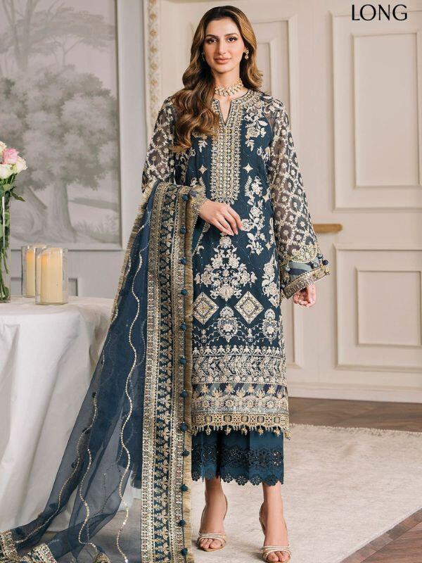 Baroque Embroidered Chiffon Unstitched