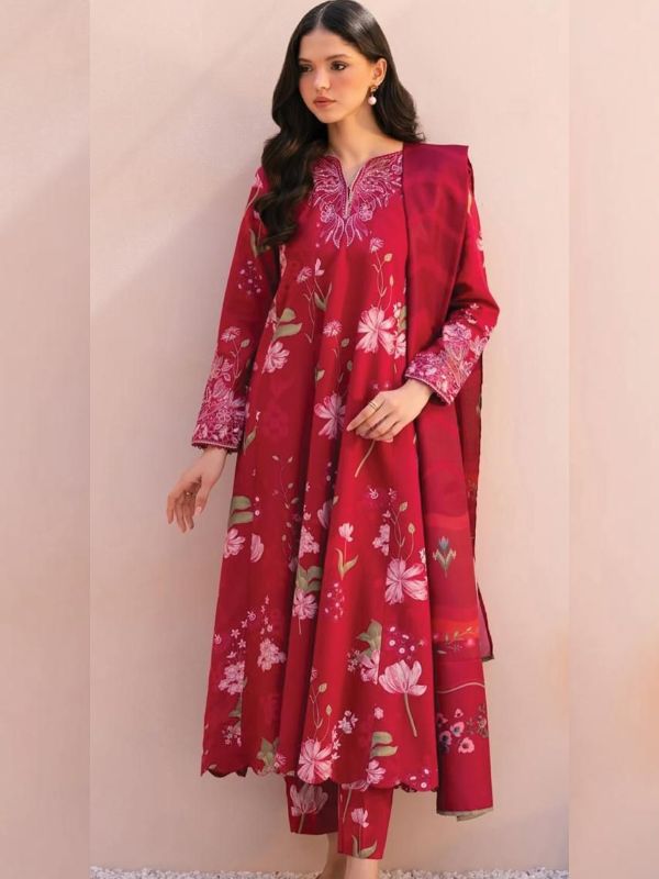 Baroque Embroidered Unstitched Lawn