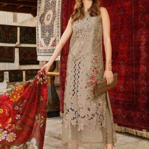Maria B Embroidered Unstitched Cotton & Silk