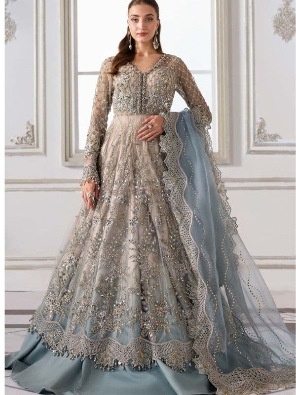 Maria B Net Silk Frok Unstitched