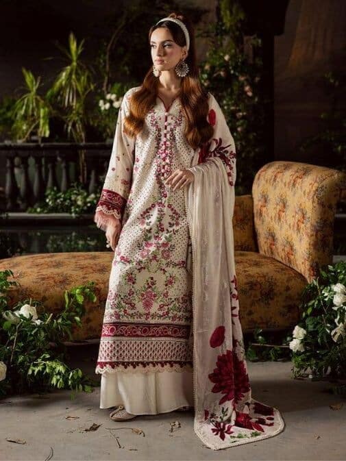 Ahmozi Chikankari Lawn Unstitched