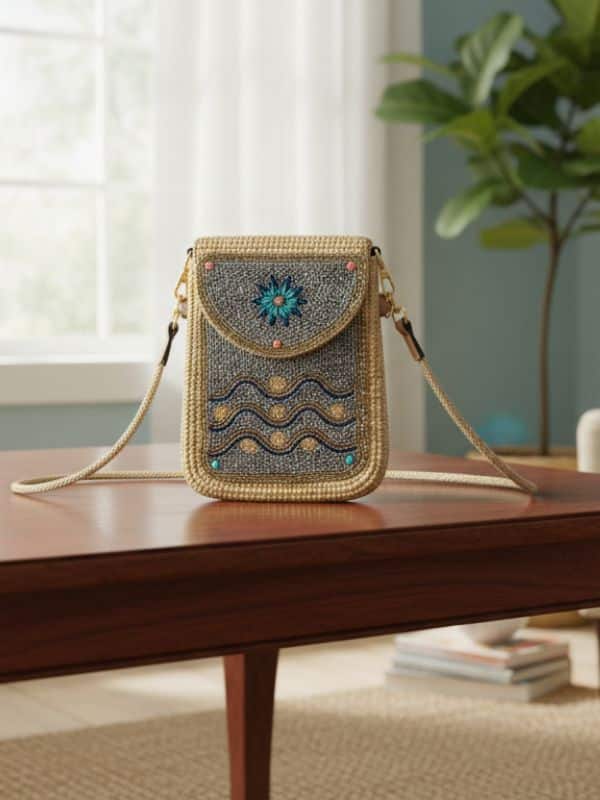 Handcrafted Beaded Crossbody Sling Bag