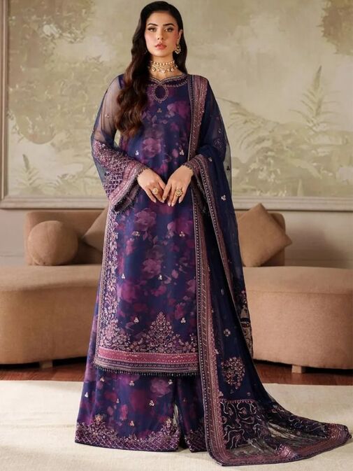 Zarif Embroidered Lawn Fabrics