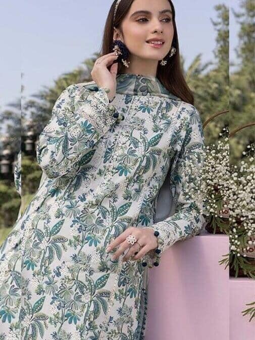 Crimson Embroidered Lawn Unstitched