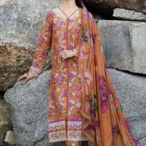 Farasha Embroidered Lawn Fabrics
