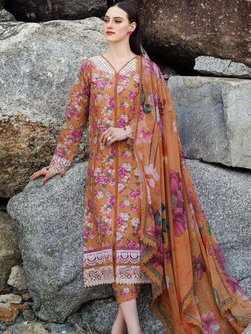 Farasha Embroidered Lawn Fabrics
