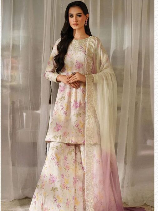 Iznik Embroidered Lawn Fabrics