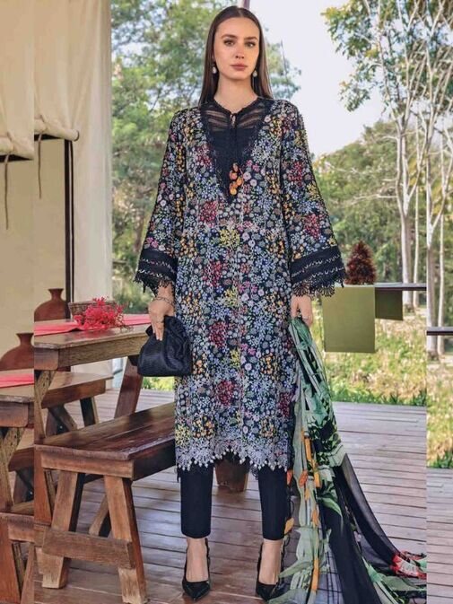 Maria B Embroidered Lawn Fabrics