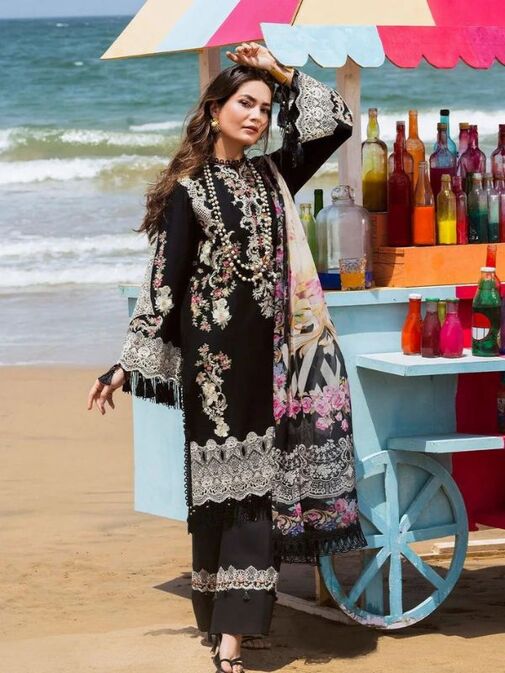 Nafees Embroidered Lawn Fabrics