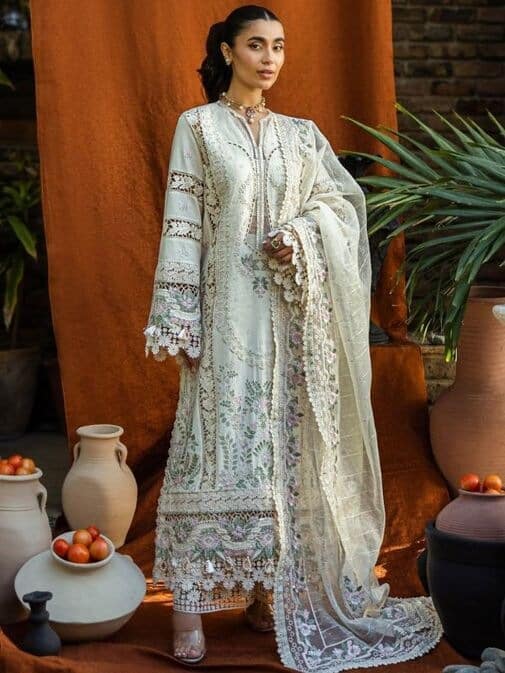 Akbar Aslam Embroidered Lawn Fabrics