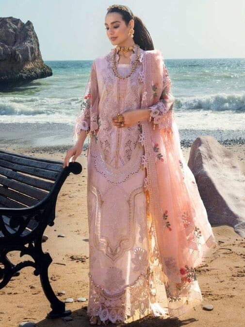 AL Zohaib Embroidered Lawn Fabrics