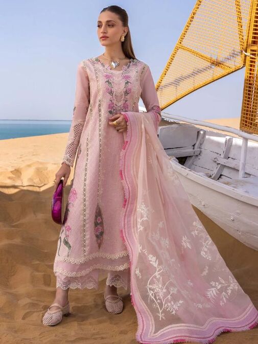 Crimson Cotton Unstitched Fabrics