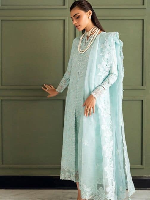 Qalamkar Chikankari Lawn Fabrics