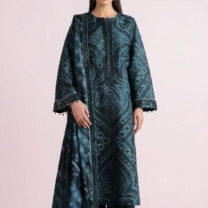 Jazmin Green Printed 3 Piece Unstitched