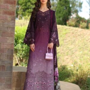Noor By Sadia Purple Tie N Die Printed